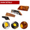 GTINTHEBOX COMBO Amber Bumper Signal +Bumper Side Marker Lights For