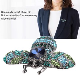 Broche de Joyería Broche Retro con Forma de Abeja Broche de Perla de Concha de Moda Animal Regalos de Moda Broches para Mujer Alfiler de Aleación Adorno de Alfiler de Diamantes de Imitación(Azul)