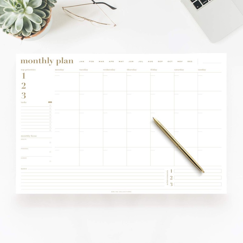 Bliss Collections Monthly Planning Pad, To Do List Notebook -