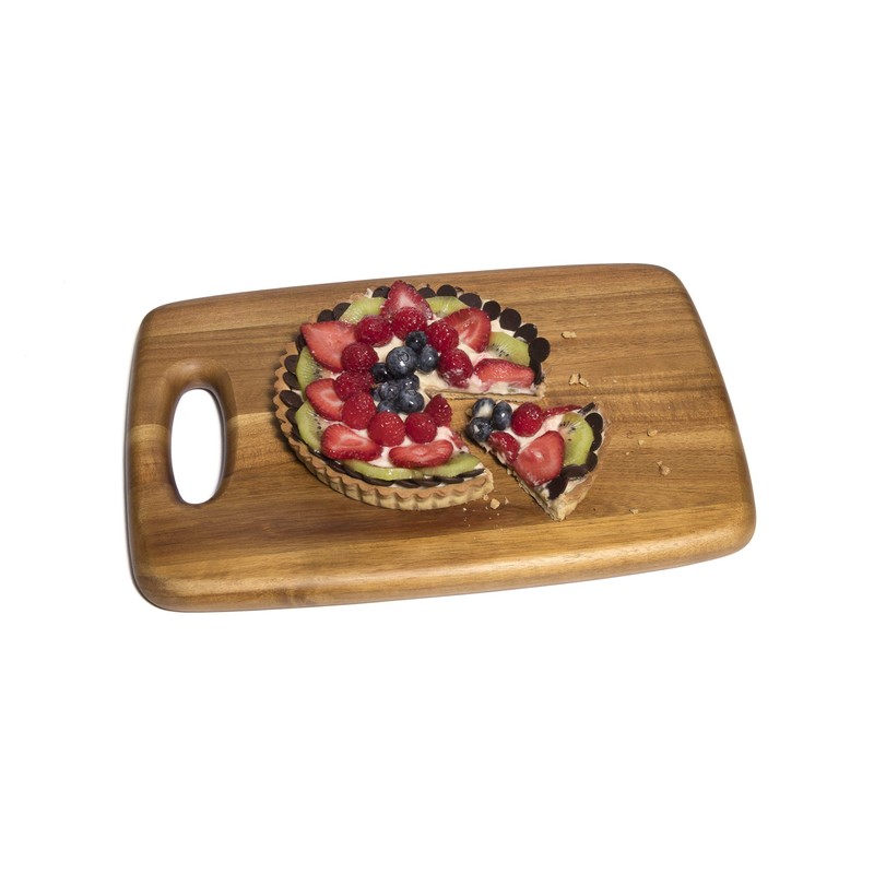 Acacia Rect. Cutting board, cut-out handle, 15X10X1”
