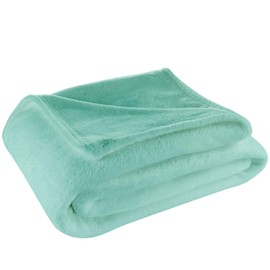 Cosy House Collection Twin/Twin XL Size Fleece Blanket – All Season, Lightweight & Plush - Microfiber Blankets for Bed, Couch or Travel - Turquoise