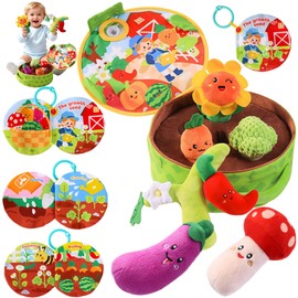 Baby Toys 6-12 Months, My First Vegetable Garden Plush Set Montessori Toys