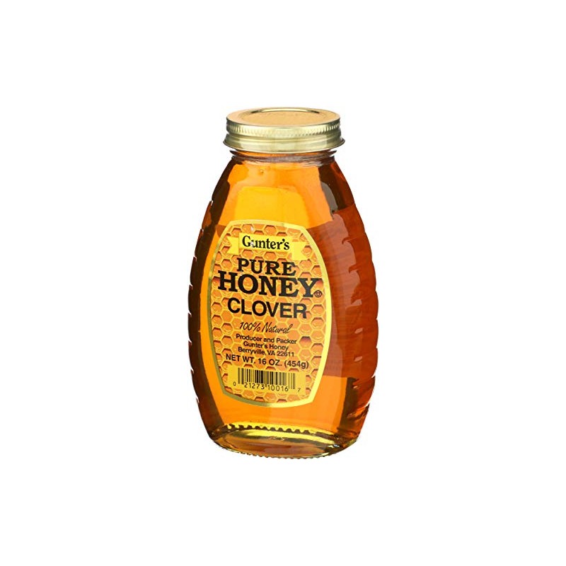 Gunter's Pure Honey Clover, Natural, 16 Ounces (Pack Of 12)