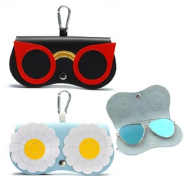 Pack of 2 Sunglasses Case, Glasses Case, Sunglasses Case, Glasses Case for Hanging, Multifunctional Glasses Bag, Portable Glasses Case, Women's Glasses Case, Trendy Glasses Case, Girls for Men and