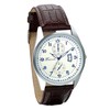 JewelryWe Men's Classics Watch with Brown Leather Strap