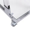 Yoluckea Mobile Sofa Side Table Acrylic End Table C Shaped