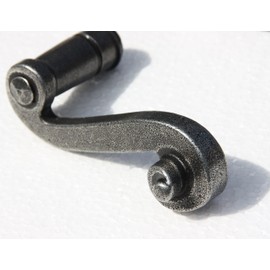 UHRIG Retro Door Handles, Wrought Iron Handle Set in Antique Black, Door Handle Pair with Handle Rosettes for e.g. Room Doors and Much More