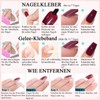 Nude Colour Gradient Artificial Fingernails for Sticking, 24 Pieces, Press