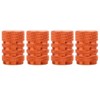 TOMALL Orange Round Style Aluminum Tire Valve Stem Caps for