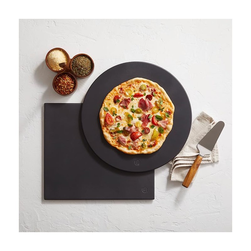 PIZZA STONE, BLACK, ROUND, 16" DIA.