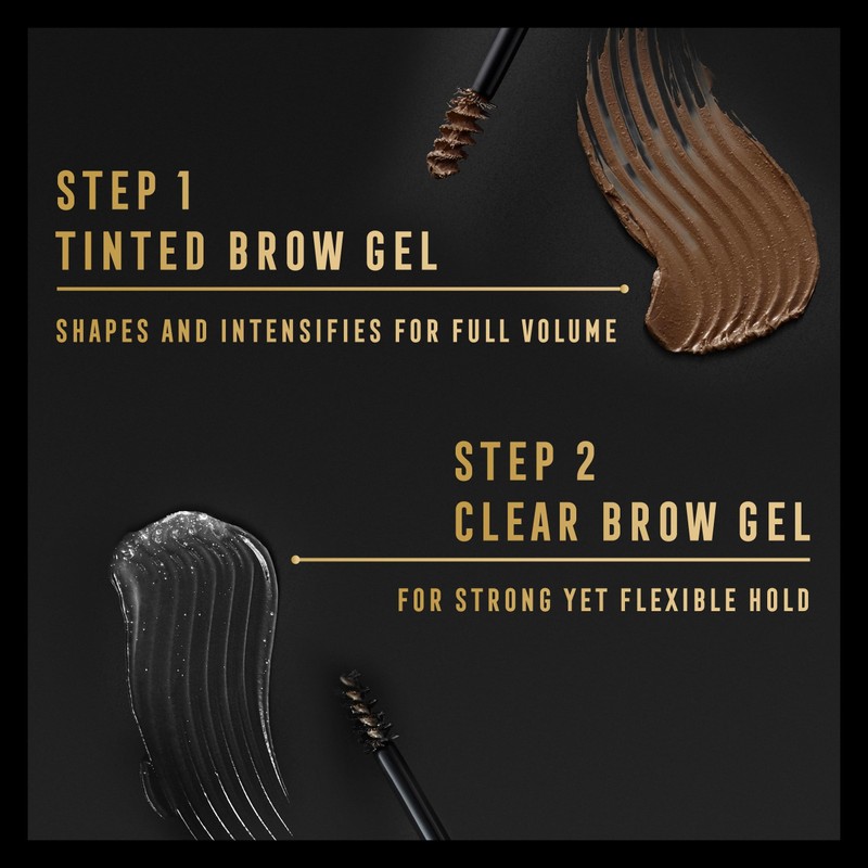 Max Factor 2000 Calorie Volumising Brow Sculpt Gel, Long-Lasting, Plumped