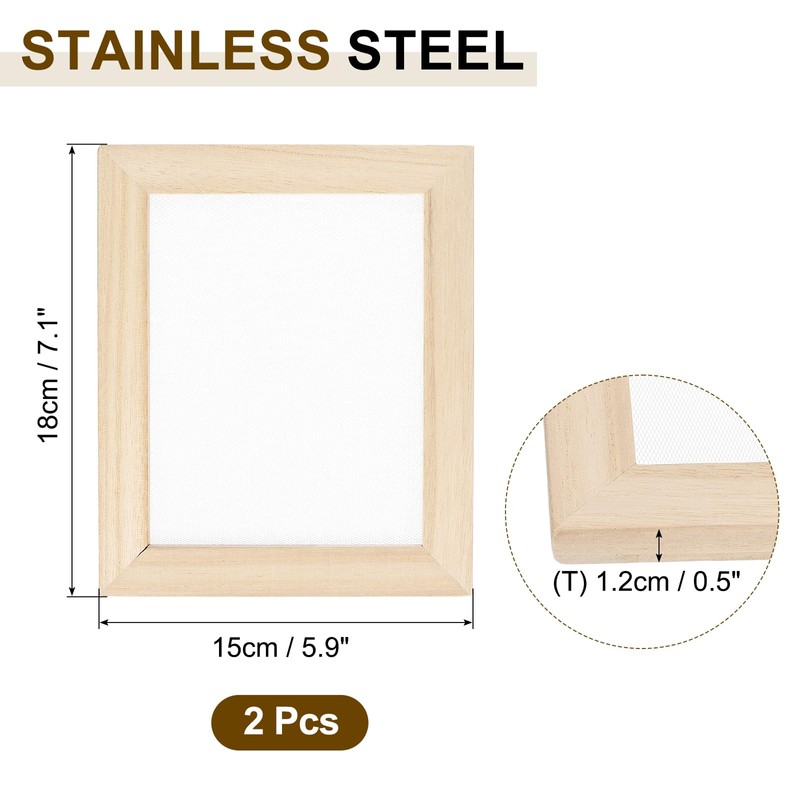 MECCANIXITY Paper Making Screen Wooden Paper Making 7.1 x 5.9
