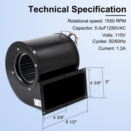 Criditpid Furnace Blower Fan Replacement for Dayton 1TDT6, 4C565, Fasco 7063-5243 Blower.