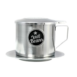 VietBeans Vietnamese Coffee Filter Vietnam Cafe Phin - Coffee Strainer - Coffee Press - 1 Coffee Cup - Reusable, Stainless Steel