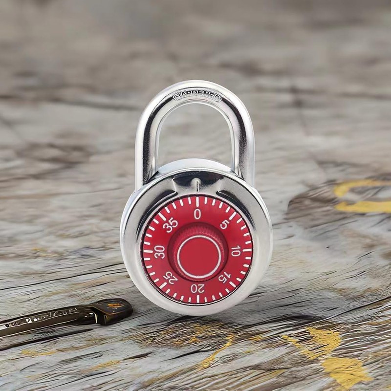 XanHen 24 Pack Combination Padlocks, Red, Indoor Use, 3 Digit