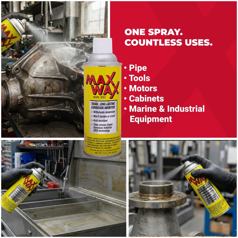 Corrosion Technologies MaxWax, Synthetic Wax-Based Corrosion Inhibitor Spray for Metal