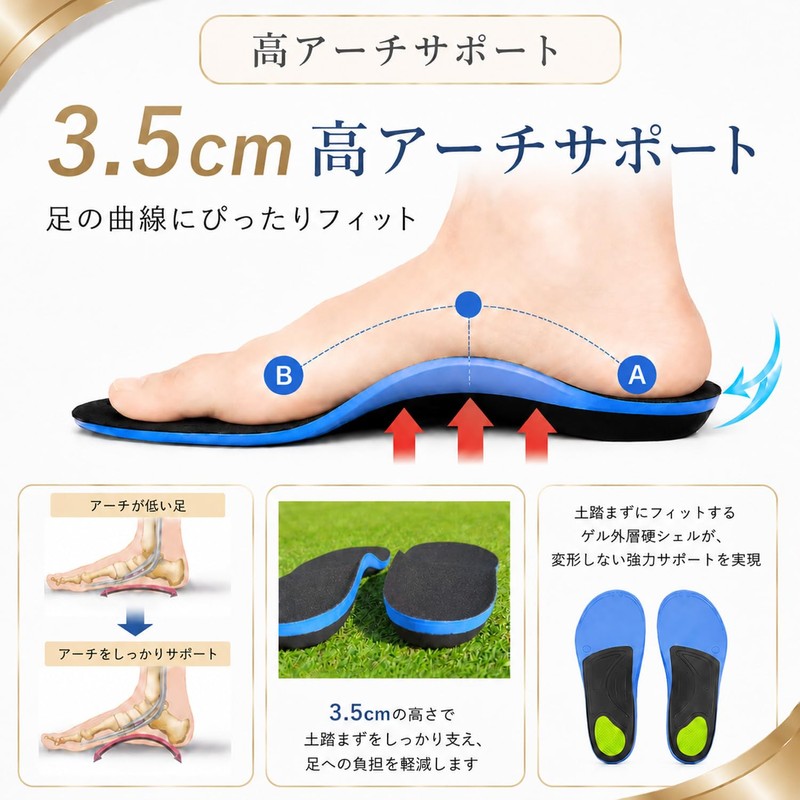 Insole [Supervised by a Physical The/4-layer Shock Absorption Structure] Arch