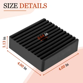 Anti Vibration Pads suitable for Air Compressor or Equipment, Solid Rubber Shock Pad Isolation Pads 4"X4"X1" 3-Pack