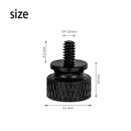 Roczential 10 Pack Thumb Screws, Anodized Thumbscrews for Computer Case, Cover, Hard Drive (6-32 Thread)