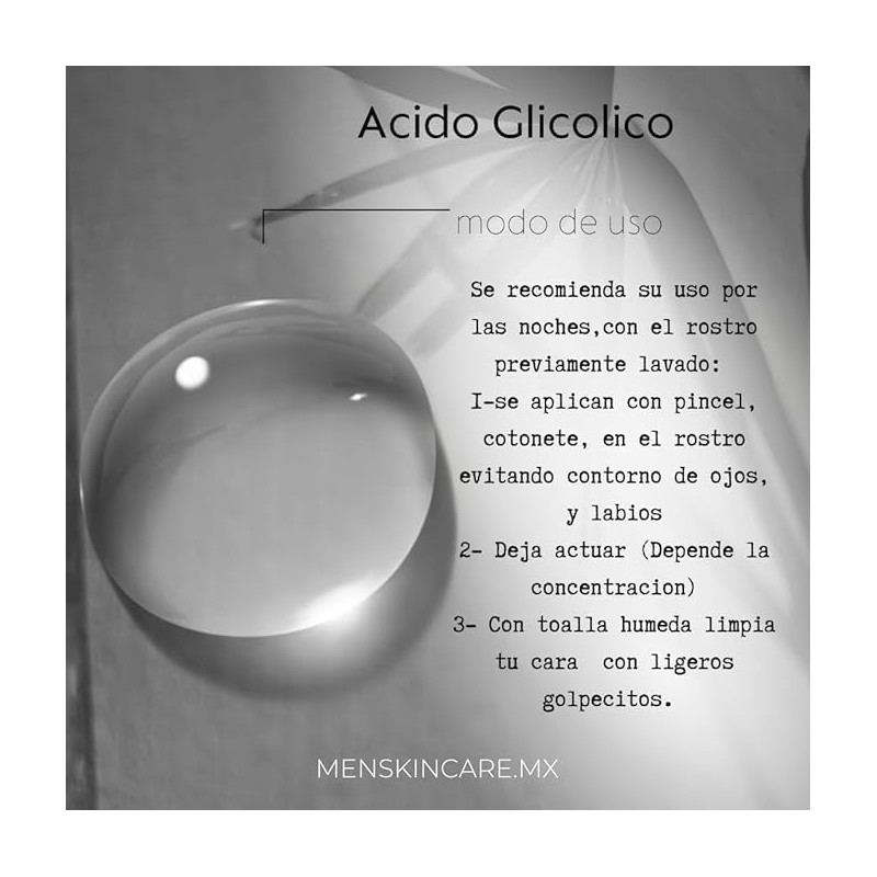 Ácido Glicólico para Peeling Facial (20% + Gel neutralizador post