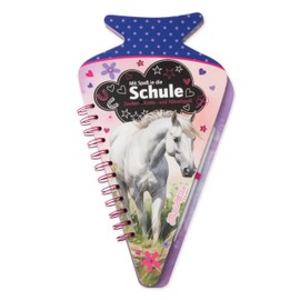 Tapirella Schultüte Kratzblock Kinder, Pferde, 8 Kratzbilder, 4 Zauberseiten, 2 Stickerseiten, 1 Kratzstift, Einschulung, 1. Klasse, Schulanfang von Lutz Mauder Verlag