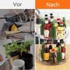 Relota Spice Rack Rotating 2 Tiers, Turntable Kitchen Organiser Small