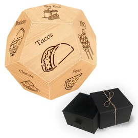 UNICRAFTALE Food Decision Dice Wooden Decision Sieve with Velvet Packing Pouches Different Foods Date Night Dice Gifts for Him Her Dinner Decider Dices for Women Men Girlfriend Boyfriend Couple