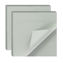 Mini Skater 2 Pack Kraft Paper Sticky Notes 7.5x7.5cm Self-Stick Blank Book Tabs Paper Markers Sticky Notes Pad 100 Sheets Index Sticker (Gray)