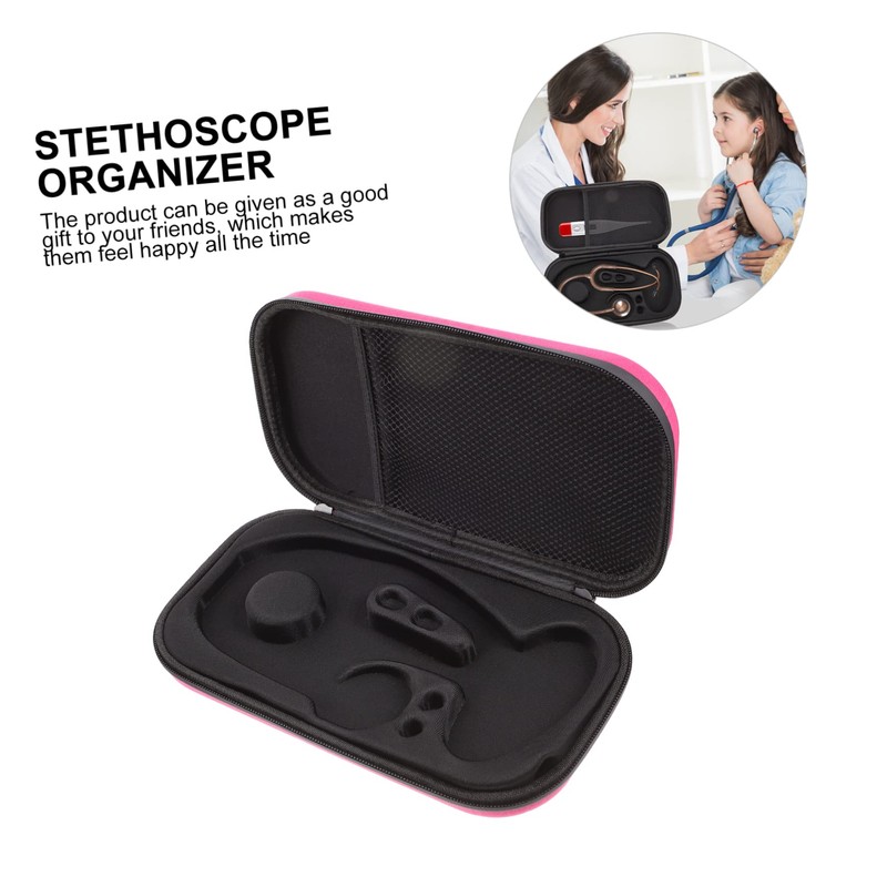 SHOWERORO 1Pc Portable Hard Stethoscope Bag Travel Pouch with Mesh