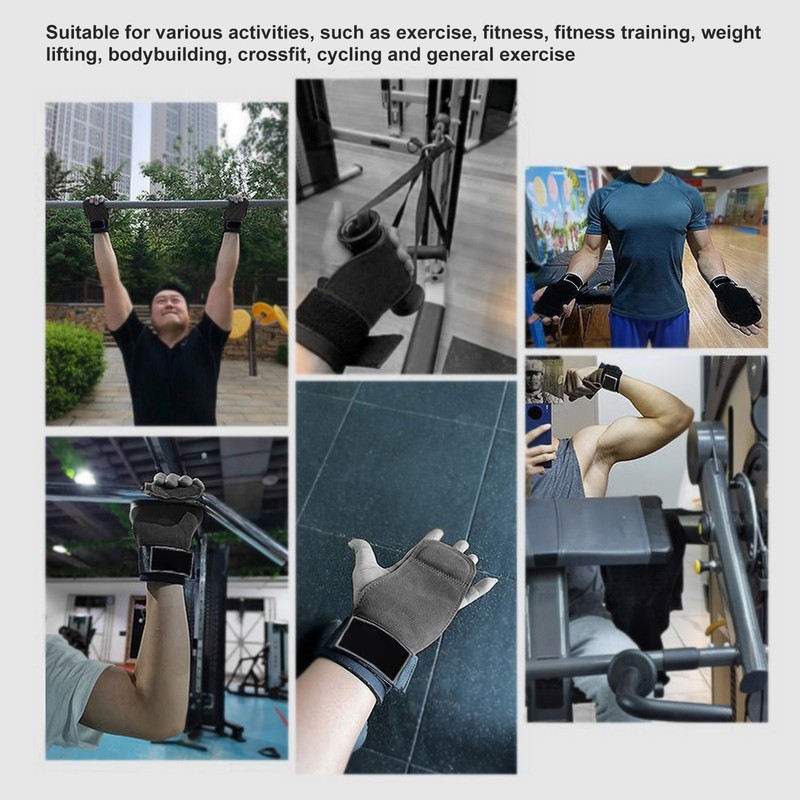 1Pair Real Leather Weight Lifting Wrist Straps Weight Lifting Grips