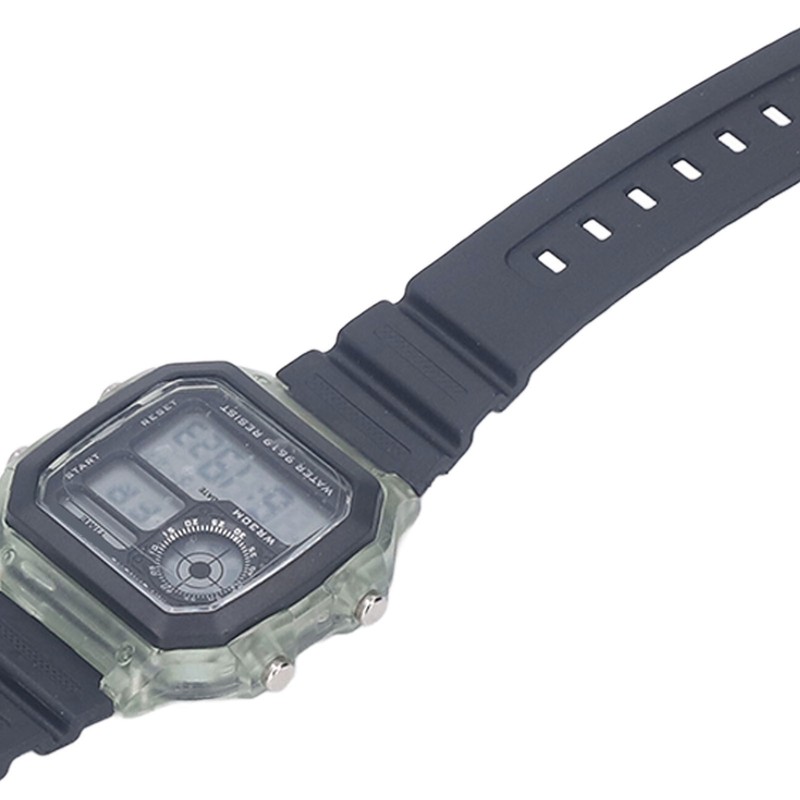 Electronic Sports Watch 12 24 Hours Waterproof Digital Wrist Watch