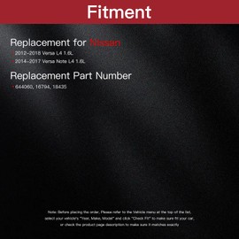 Uni-Links Catalytic Converter Compatible with Nissan Versa 2012-2018 L4 1.6L, with Nissan Versa Note 2014-2017 L4 1.6L, 16794 EPA