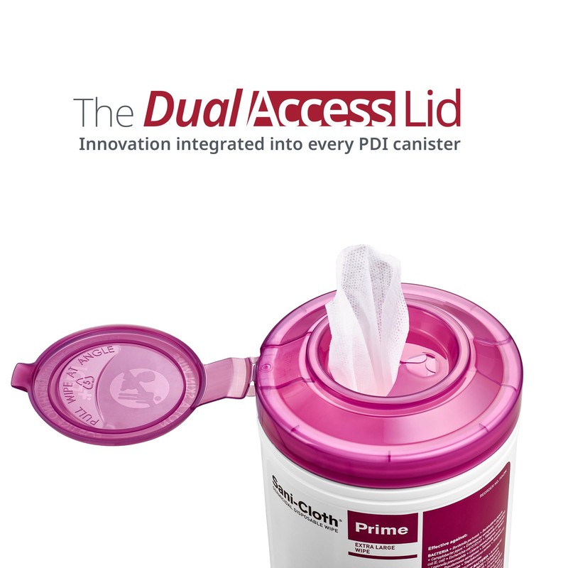 Sani-Cloth Prime Germicidal Wipe, Hospital Disinfection, 1-Minute Contact Time, Quat