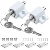 2Pcs White Sliding Patio Lock Sliding Patio Door Latches Set