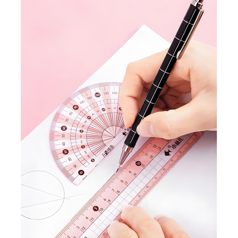 waremew 8 Pcs Compass/Math Set for Students with Shatterproof Storage