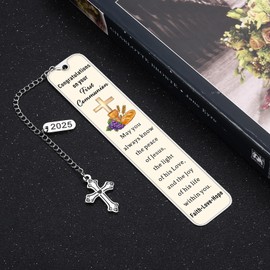 First Communion Gifts for Girls Boys, 1st Holy Communion Favors, Religious Bookmark Easter Gifts for Kids Christian Gifts for Women Men Faith Confirmation Gifts for Teen Girls Easter Basket Stuffers