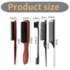 Jindizi Boar Bristle Hair Brush Set, 5pcs - Slick Back,