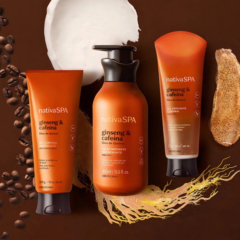 Gel Exfoliante Corporal Nativa Spa Ginseng Y Cafeína 200g