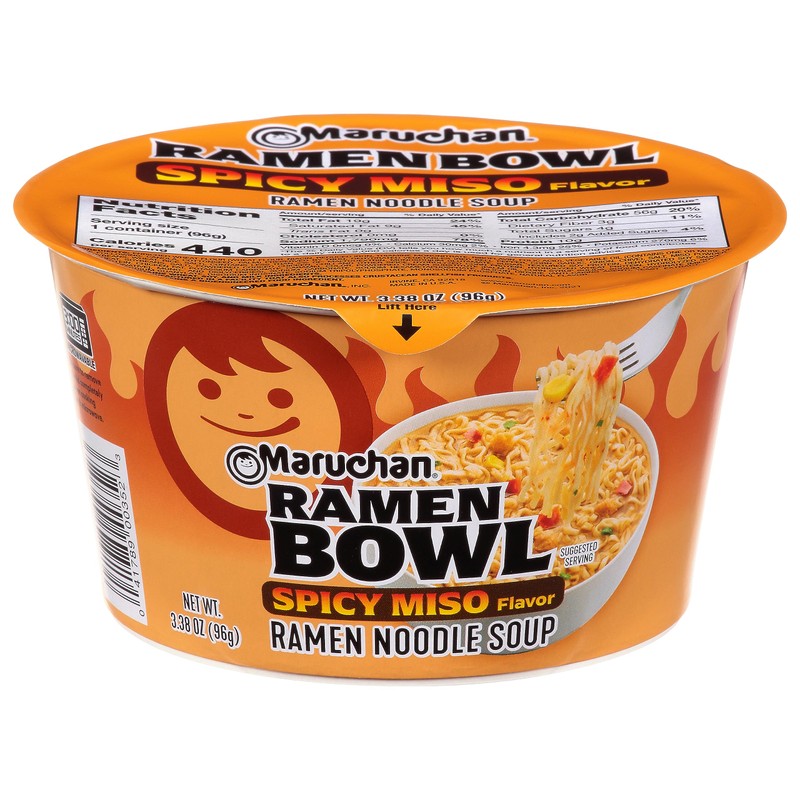 Maruchan Ramen Bowl, Spicy Miso Flavor – Japanese-Style Instant Noodle