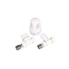 London Taps Thermostatic Radiator Valve TRV and Lockshield Set, White