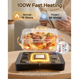 Portable Oven, 100W Electric Lunch Box Food Warmer, 12V/24V/110V