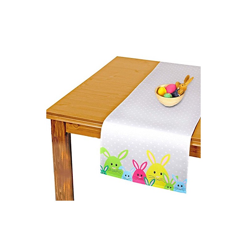 Table Runner EASTER BUNNY / 16x55 inch (40x140 cm) /