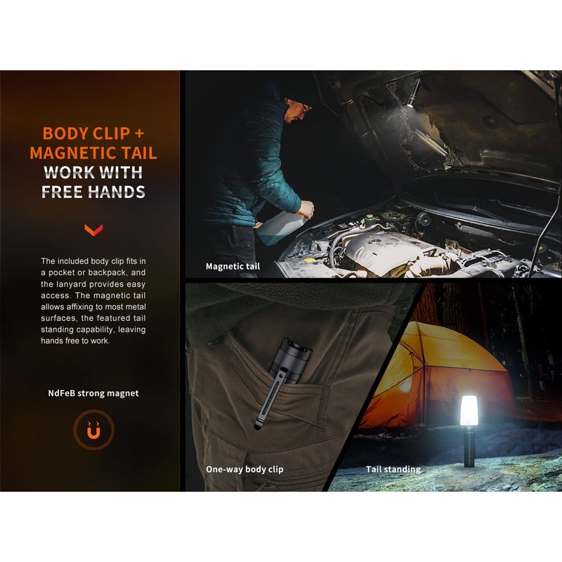 Fenix E35R EDC Flashlight, 3100 Lumens USB-C Rechargeable High Lumen