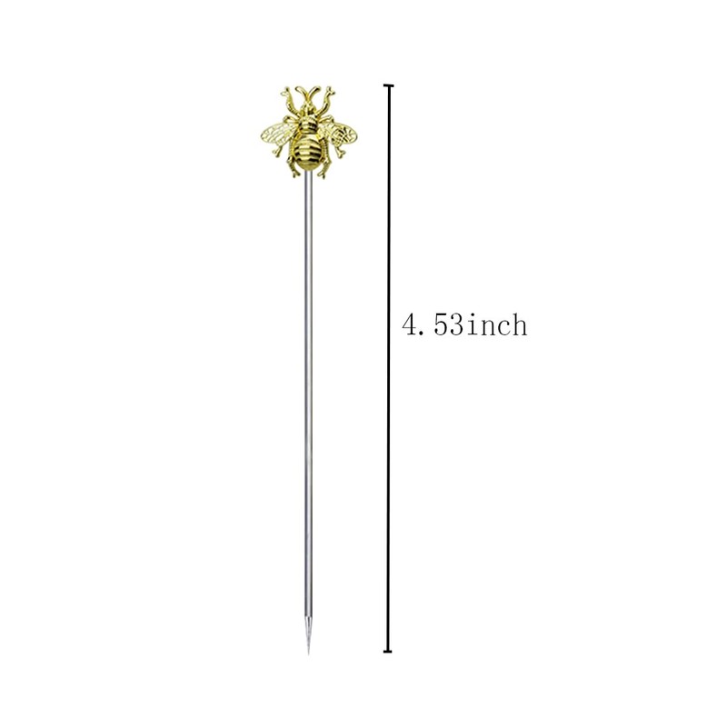FL-WITHYOU Bees Cocktail Reusable Picks martini toothpicks metal toothpicks fancy