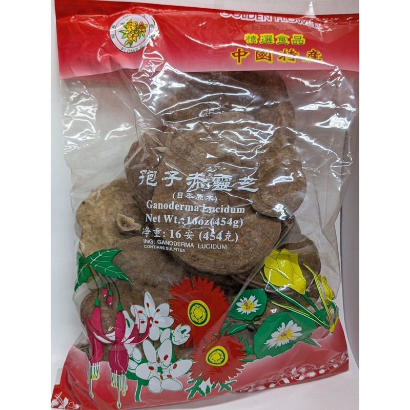 Golden Flower RED REISHI MUSHROOM | Whole | Ganoderma lucidum