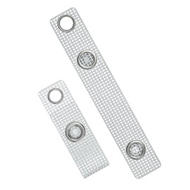 Uniclife Pack of 50 ID Badge Holders ID Badge Holders with Poppers and Eyelets Heavy Duty PVC ID Clips for Card Holder Work ID Holder Lanyards Key Chain