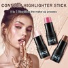 3 Pcs Face Contour Stick Kit, Shades with Highlighter, Blush