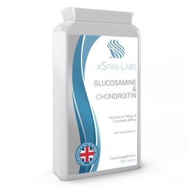 Glucosamine & Chondroitin Complex - 180 Tablets – A Super Strength Balanced Formulation of Glucosamine Sulphate and Chondroitin Sulphate with Natural Vitamin C - Manufactured in The United Kingdom