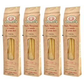 Rustichella d'Abruzzo Bucatini (Pack of 4), 500g Each - Classic Italian Pasta with a Hole - Perfect for Amatriciana Sauce - Artisan Pasta from Abruzzo