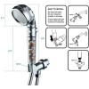 High Pressure Adjustable Rain Ionic Shower Head with 5FT. Hose